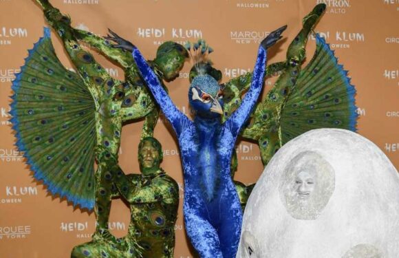 Heidi Klum geht als Pfau – mit Ehemann Tom Kaulitz als Ei