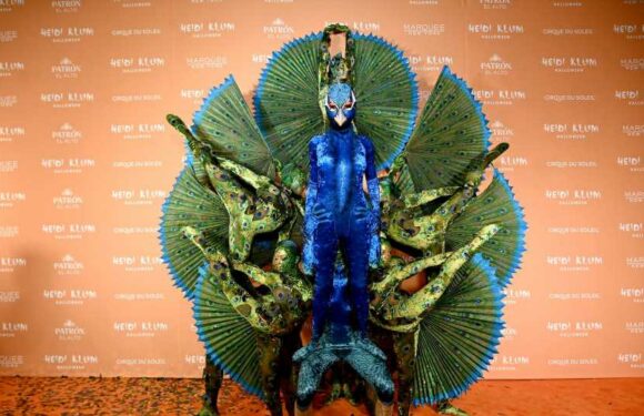 Vogelwild: Heidi Klum verkleidet sich an Halloween als Pfau!